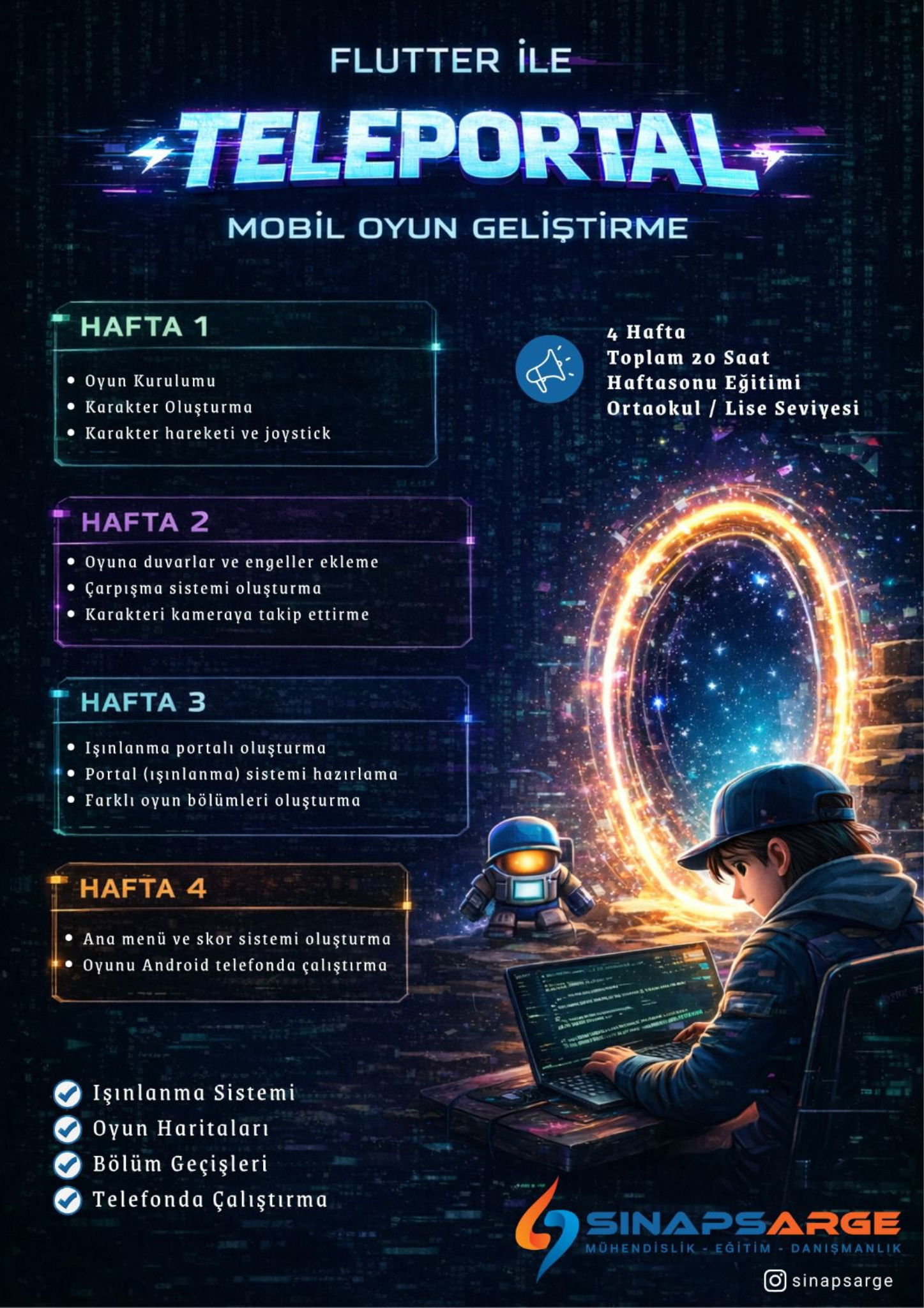 Flutter ile Teleportal Afişi